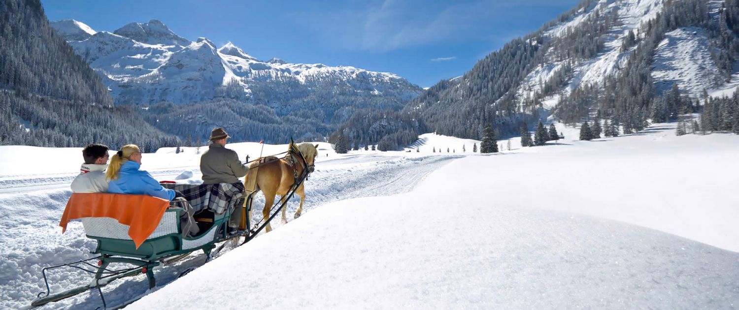 Romantische Pferdeschlittenfahrt durch die Winterwunderwelt in Obertauern