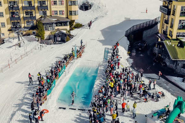 Water Slide Contest direkt neben unserem Hotel